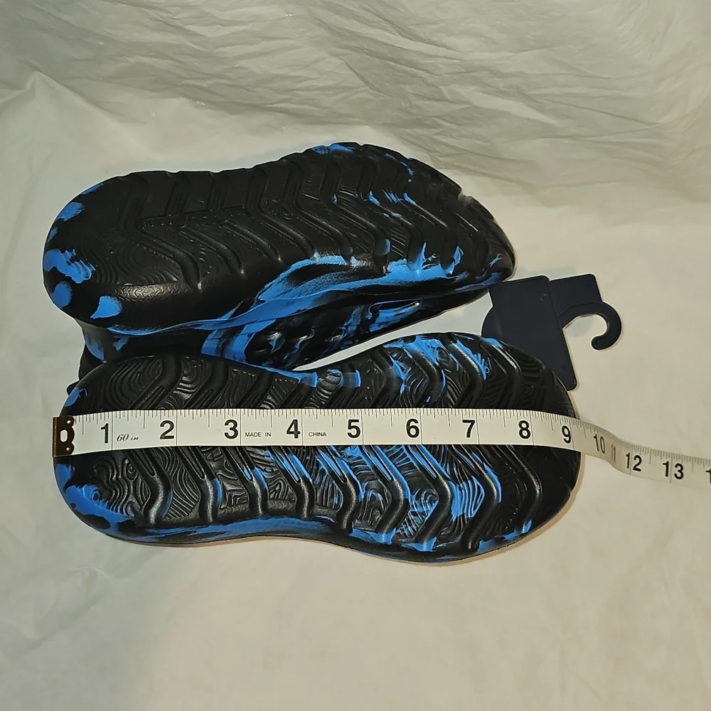 Rugged Shark Kids Size 13 Blue-Black Slip On Floatable Water Sneakers New